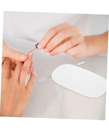 Hemoton Makeup Palette Set - Professional Foundation & Mixing Tray - Stainless Steel Nail Plate - 12.6x7.5cm - Perfect for Makeup Artists - Buy Online on GoSupps.com