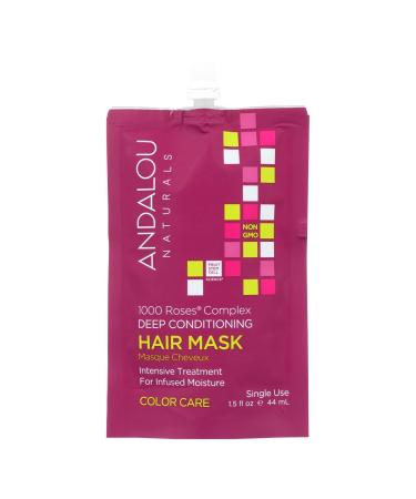 Andalou Naturals 1000 Roses Complex Deep Conditioning Color Care Hair Mask 1.5 fl oz (44 ml)