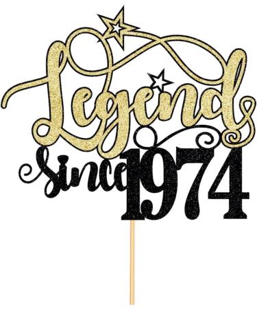 WRACKKIAR Legend Since 1974 Cake Topper Cheer 50th Cake Topper Happy 50th Birthday Cake Topper Funny 50 and Fabulous Decoration (1974) - Buy Online on GoSupps.com
