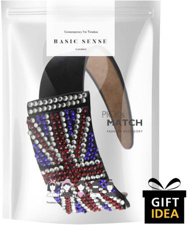 BasicSense Union Jack Large Alice headband for Women Girls UK Hair Accessories - Buy Online on GoSupps.com