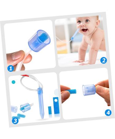 SECFOU Baby Nasal Aspirator Vacuum Set - Nose Cleaning Tools for Infants | Suction Cup, Bowl, Cleaners | Blue - Buy Online on GoSupps.com