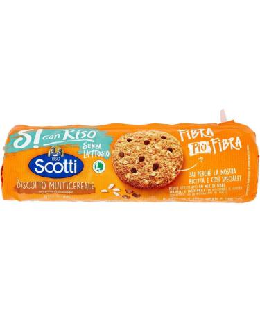 Rice Scotti Si with Rice Biscotto Multicereal Biscotto Biscotto Biscotto Multigrain cookies with chocolate chips lactose-free dairy-free 250 g Set of 20 cookies