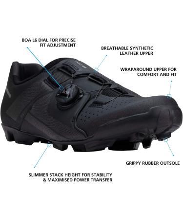 SHIMANO SH-XC300 XC Mountain Bike Shoe Black Size 11-11.5 | High Value Option - Buy Online on GoSupps.com