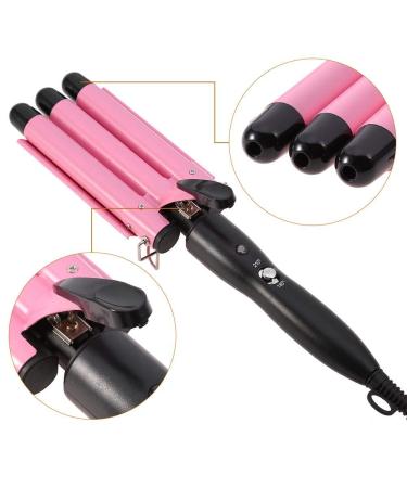 Buy ZJchao 32mm Hair Waver & Curling Wand - Fashionable Triple Pipe Hair Curler for DIY Beach Waves & Stylish Curls - Buy Online on GoSupps.com