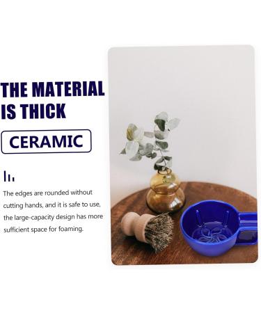 Fomiyes Ceramic Shaving Bowl for Men - Black Container Perfect for Blue Soap & Clean Shave Accessories - Buy Online on GoSupps.com