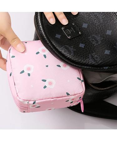 Sanitary Napkin Storage Bag Set - Zipper Menstrual Pad Holder for Purse - Teen Girls First Period Kit - Cactus, Begonia, Bear, Unicorn Designs - Buy Online on GoSupps.com