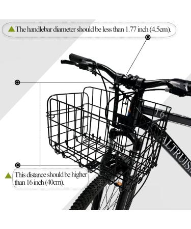 Metal Bike Basket for Adult Bikes - Front Handlebar & Rear - Foldable Pannier Carry Case - Buy Online on GoSupps.com