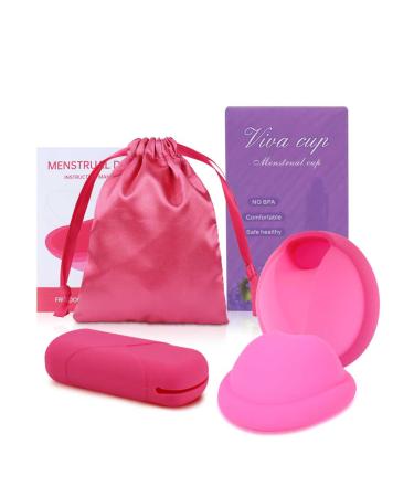Menstrual cup 2 periods (30ml+45ml) menstrual disc which can be easily removed and reused alternative to women's hygiene products