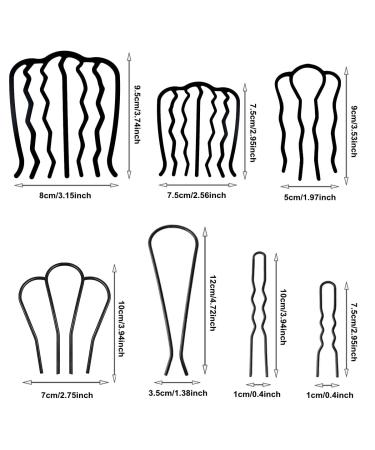 10 Pieces Hair Side Combs U-Shaped French Twist Clips for Updo Bun - Hair Stick Accessories for Women and Girls - Buy Online on GoSupps.com