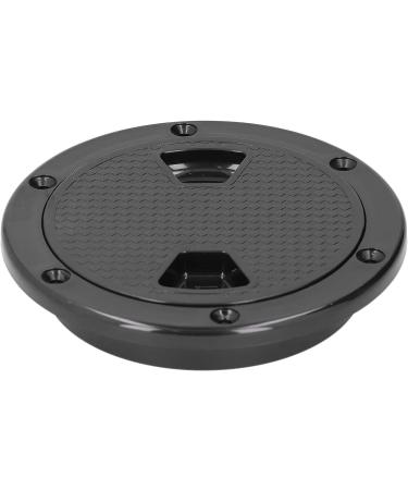 4in ABS Round Boat Deck Plate - Black Marine Accessory for Deck Inspection - Buy Online on GoSupps.com