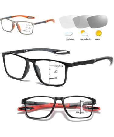 Photochromic Reading Glasses for Men Women Multifocal Blue Light Blocking Readers Anti Glare Computer Glasses(Couleur:Orange Grandeur:1.5x) - Buy Online on GoSupps.com