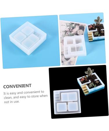 Operitacx 3pcs Box Pot Mold Silicone Molds Gypsum Resin Pot Pot Making Mold Epoxy Resin Crystal Whitex3pcs 10.6X10.6X3.3CMx3pcs - Buy Online on GoSupps.com