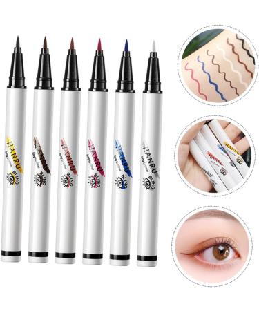 Beatifufu 6pcs Eye Liner Cosmetic Eye Liner Pencils Colored Eyeliner Makeup Supplies Abs Makeup Pen Matte Miss - Buy Online on GoSupps.com