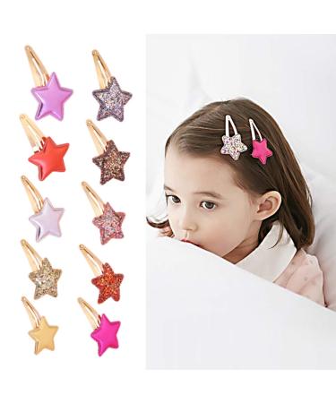 Beaupretty Star Hairpin | 10 Reversible Sequins Hair Clips for Toddlers & Children - Glittery Golden Silver Pink & Purple Hair Accessories - Buy Online on GoSupps.com