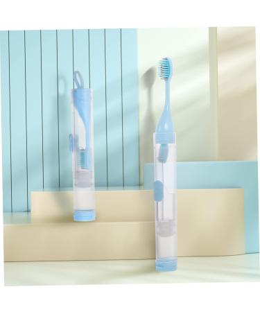 3ST Portable Travel Toothbrush Set - Merlan Ortho Mini Toothbrush & Toothpaste for Home & Travel (1 Pack Blue) - Buy Online on GoSupps.com