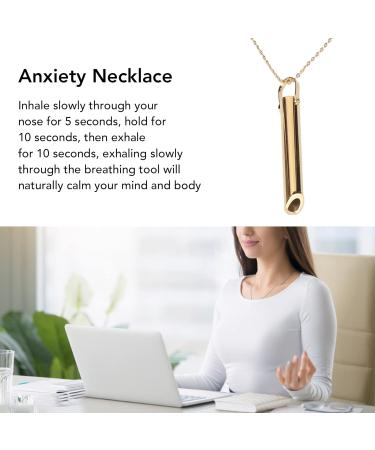 Anxiety Necklace Stress Relief Mindful Breathing Necklace Meditation Jewelry Breathwork Tool for Anxiety Relief Breathing Exercises Meditation Relaxation Calming Down Slowing The Breath(2#) - Buy Online on GoSupps.com