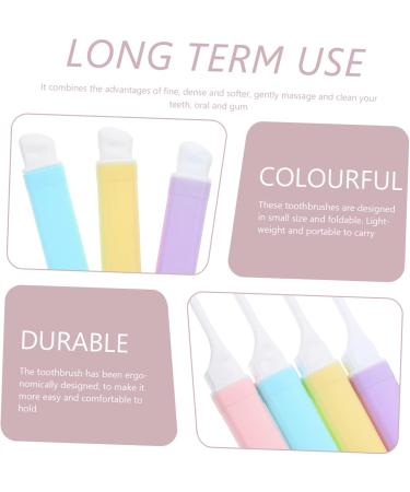 Magiclulu 5-Piece Travel Toothbrush Set | Soft Bristles & Foldable Design | Essential Travel Accessories for Dental Care - Buy Online on GoSupps.com
