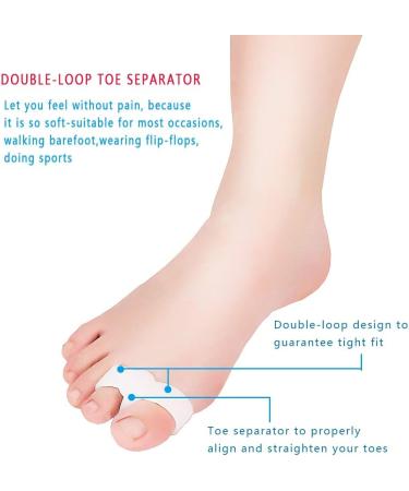 Corrector Juanetes - 9 Pairs Valgus Pain Relief Toe Separator for Hallux Valgus & Plantar Fasciitis - Buy Online on GoSupps.com