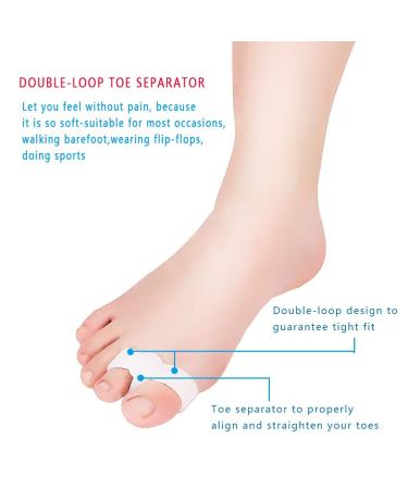 Silicone Finger & Toe Separators for Heeled Boots, Sports & Pain Relief - 9 Pairs - Buy Online on GoSupps.com