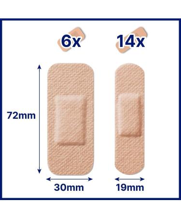 Hansaplast Sensitive Skin Tone Plaster Light - 20 Hypoallergenic Strips with Bacteria Shield - Skin-Friendly & Painless Wound Care - Buy Online on GoSupps.com