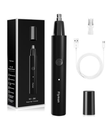 Flyman Nose Hair Trimmer Men USB Rechargeable Professional Painless Nose Trimmer for Eyebrow and Facial Hair Male and Female Nose Hair Trimmer