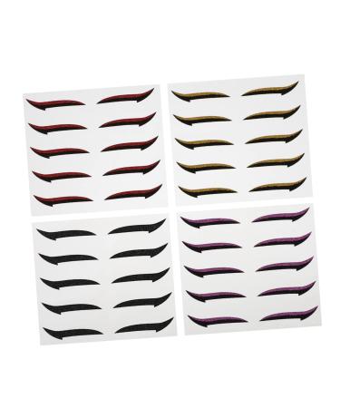 Ipetboom Ipetboom 20 Pairs Eyeliner Stickers Reusable Eyeshadow Bands Eye Makeup Stickers