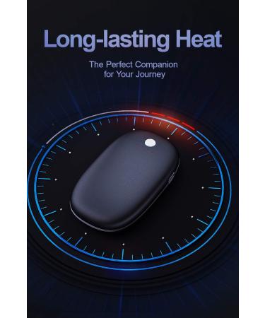 OVALDENT 7800mAh Rechargeable Hand Warmer Power Bank | 10Hrs Long Lasting Heat | 4 Levels | Portable & Reusable for Outdoors | Great Gift Idea | Black - Buy Online on GoSupps.com