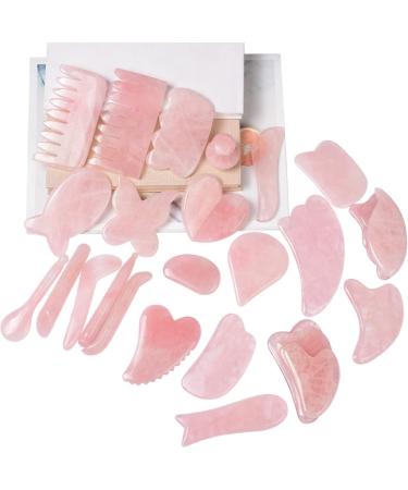 Powder Crystal Jade Scraping Board Facial Beauty Tool V In Powder Crystal - Buy Online on GoSupps.com