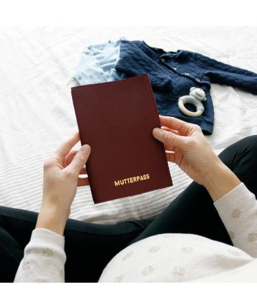 Maternity Pass Cover - Embossed Gold Finish Organizer for Mother-Child & Ultrasound Booklet | NESSIS MANUFACTUR (Light Blue) - Buy Online on GoSupps.com