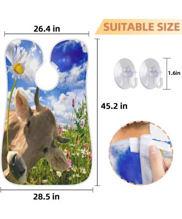 Beard Bib Apron for Men | Non-Stick Waterproof Hair Catcher Grooming Cape - Floral Design - Buy Online on GoSupps.com