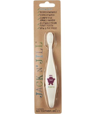 Jack N' Jill Bio Toothbrush - Compostable & Biodegradable Handle - HIPPO - Buy Online on GoSupps.com