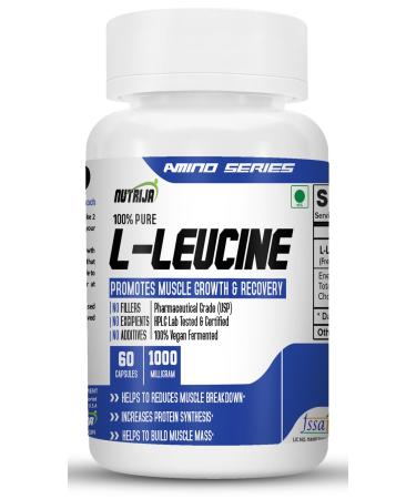 L-Leucine 1000mg Capsules | Promotes Lean Muscle Mass Muscle Building & Strengthening (120 Capsules) 120 Count (Pack of 1)