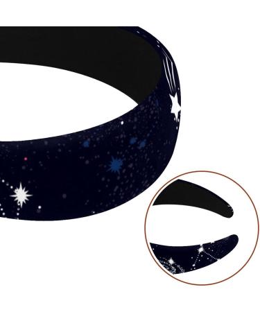 2 Pieces Headbands Women Hair Head Bands Space Galaxy Constellation Non Slip Thick Padded Hairband Hair Band Hoops Vintage Thick Hair Wrap Multi-colored 7 - Buy Online on GoSupps.com