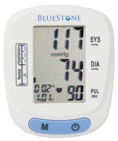 Bluestone Wrist Blood Pressure Monitor with Heart Rate, LCD Display & Memory - Portable Automatic BP Machine with Carrying Case - Buy Online on GoSupps.com
