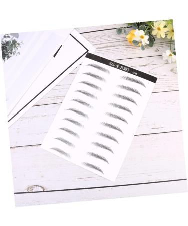 Housoutil Black Eyebrows 6 Sheets Pairs Authentic Eyebrows Tattoos Artificial Eyebrow Patch Eyebrow Stickers Water Proof 6d - Buy Online on GoSupps.com
