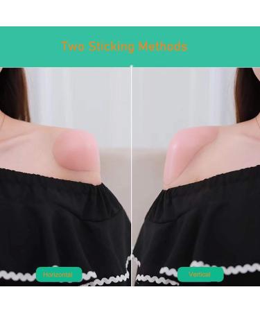 3 Pairs Soft Reusable Silicone Shoulder Push-Up Pads - Breathable Anti-Slip Enhancer for Women & Girls - Transparent & Skin Options - Buy Online on GoSupps.com