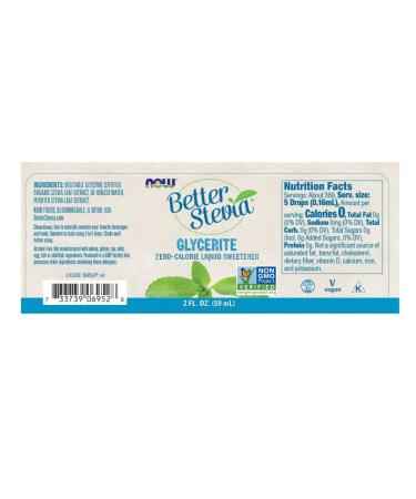 Now Foods Stevia Glycerite A/F 2 oz Liquid - Buy Online on GoSupps.com
