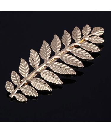 Halloween Gold Leaf Hair Clips - 2 Pcs Gold Toga Party Greek Goddess Costume Barrettes - Buy Online on GoSupps.com