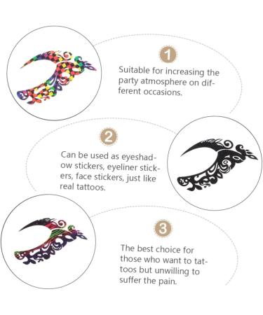 Ipetboom 8 Pairs Eye Shadow Eyeliner Stickers Eye Stickers Eye Eye Makeup Stickers Eye Shadow Stickers Eye Liners Sticker Makeup Stickers Paper Halloween Eyeshadow - Buy Online on GoSupps.com