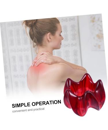 TOVINANNA Massage Tool Set - 2 PCS Deep Tissue Scraper & Body Massage Board for Muscle Relaxation - Flower Shape Resin Red  - Buy Online on GoSupps.com