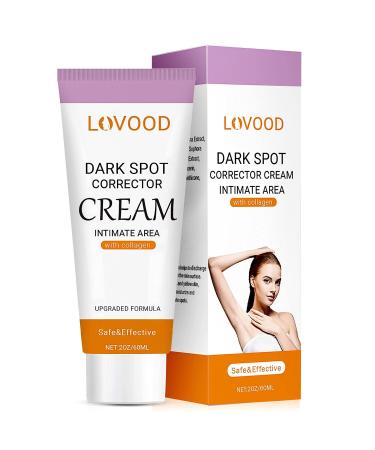 LOVOOD Dark Spot Corrector Cream - Underarm, Neck, Armpit, Knees, Elbows, Private Areas, Intimate Areas - Upgraded Formula, Instant Result 2 fl.oz Original 2 Ounce (Pack of 1)