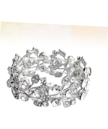Healvian 2-Stone Pearl Bracelet for Women | Crystal & Diamond Accents | Elegant Bridal & Fashion Accessories - Buy Online on GoSupps.com