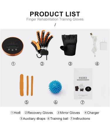 Hand Fution Rehabilitation Robot Gloves Arthritis Gloves Hand Exercise Rehabilitation Equipment Therapy Physical Stroke Finger Splint Assistive Gloves Orange Left M Orange Left M - Buy Online on GoSupps.com