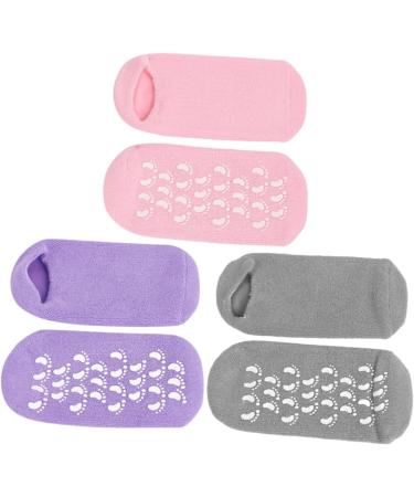 DOITOOL 6 Pairs Foot Gel Socks Moisturizing Foot Socks Overnight Spa Socks Foot Repairing Socks Comfortable Gel Socks Spa Foot Socks Heel Spa Socks Casual Socks Soft Cotton-spandex Miss - Buy Online on GoSupps.com