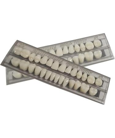 Rehoof Acrylic Resin Art Teeth | 2 Sets of Upper & Lower Dentures | Synthetic Resin for Replacement Halloween DIY Projects | 56 Pieces - Buy Online on GoSupps.com