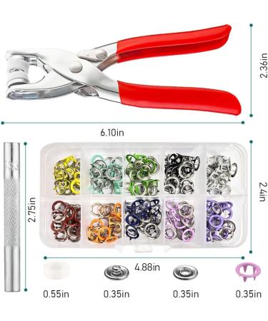 Metal Snaps Button Kit with Pliers Set - DIY Snap Button for Sewing Barbie Clothing & Crafts (10 Colors) - Buy Online on GoSupps.com