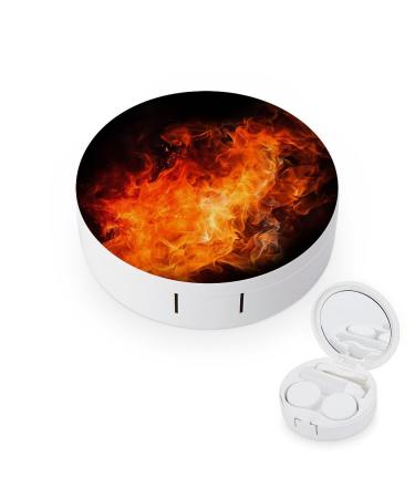 Contact Lens Case Roaring Flame Portable Travel Contact Lens Box Contact Lens Storage Box