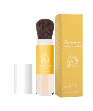 JINGLING JINGLING SPF Face Powder - Mattifying Sun Powder - Translucent Oil Control Mattifying Mineral Powder - Long-Lasting Under-Structure Makeup for Oily Skin
