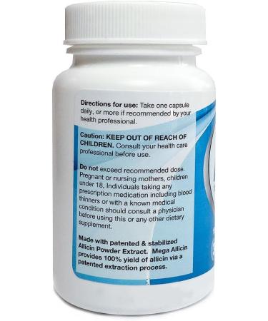 Naturally Mega Allicin 180000mcg Vegetarian Capsules | Odorless Non-GMO | 30 Count - Buy Online on GoSupps.com