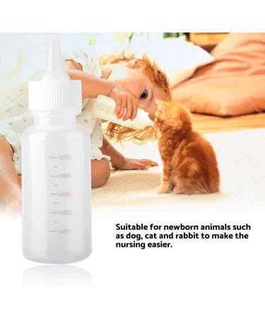 Cat Nursing Bottle 50ml Newborn Animal Nursing Care Set Milk Feeding Bottle with Replacement Nipples for Pet Supply Dog Cat KittenFeeders - Buy Online on GoSupps.com
